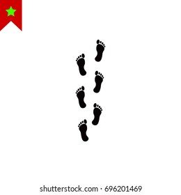 foot icon, vector best flat icon EPS