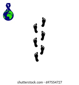 foot icon, vector best flat icon EPS