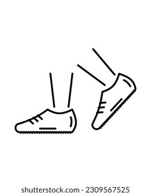 foot icon, vector best line icon.