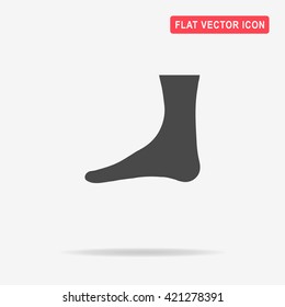 Foot icon. Vector concept illustration for design.