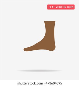 Foot icon. Vector concept illustration for design.