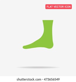 Foot icon. Vector concept illustration for design.