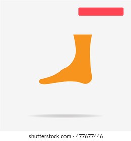 Foot icon. Vector concept illustration for design.
