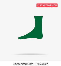 Foot icon. Vector concept illustration for design.