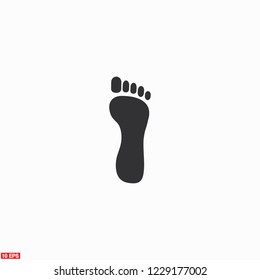 Foot icon . Vector  Eps 10 