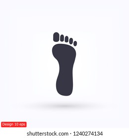 Foot icon . Vector  Eps 10 
