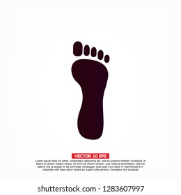 Foot icon . Vector  Eps 10 