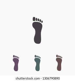 Foot icon . Vector  Eps 10 