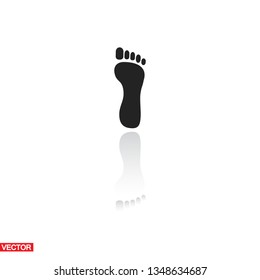Foot icon . Vector  Eps 10 