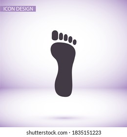 Foot icon . Vector  Eps 10 . Lorem Ipsum Flat Design 