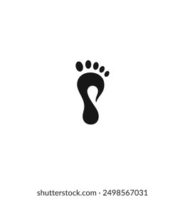 Foot icon vector. EPS 10 editable vector