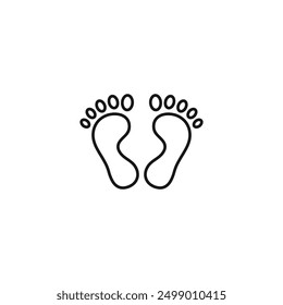 Foot icon vector. EPS 10 editable vector