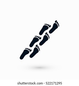 foot icon vector, flat design best vector icon