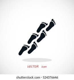 foot icon vector, flat design best vector icon
