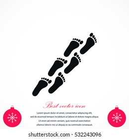 foot icon vector, flat design best vector icon