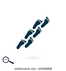 foot icon vector, flat design best vector icon