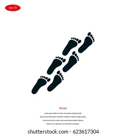 foot icon vector, flat design best vector icon