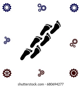 foot icon vector, flat design best vector icon