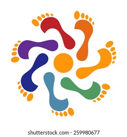 Foot icon. Vector illustration