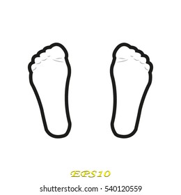 foot, icon, vector illustration EPS 10