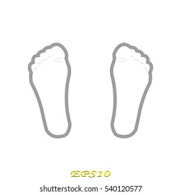 foot, icon, vector illustration EPS 10