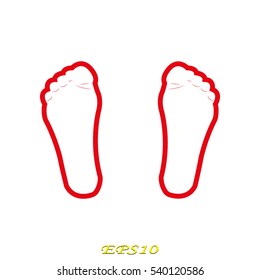 foot, icon, vector illustration EPS 10