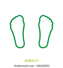 foot, icon, vector illustration EPS 10