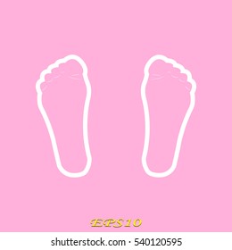 foot, icon, vector illustration EPS 10