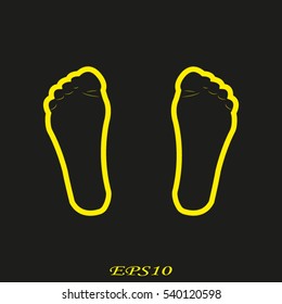 foot, icon, vector illustration EPS 10