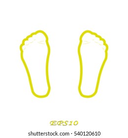 foot, icon, vector illustration EPS 10