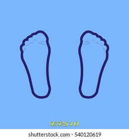 foot, icon, vector illustration EPS 10