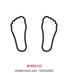 foot, icon, vector illustration eps10