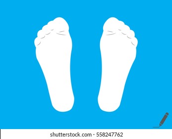 foot, icon, vector illustration eps10