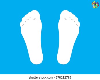 foot, icon, vector illustration eps10