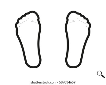 foot, icon, vector illustration eps10