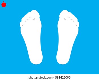 foot, icon, vector illustration eps10