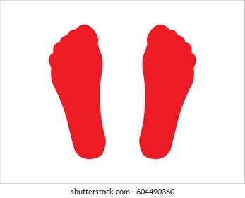 foot, icon, vector illustration eps10