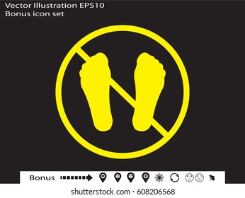 foot, icon, vector illustration eps10