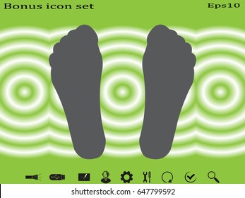 foot, icon, vector illustration eps10