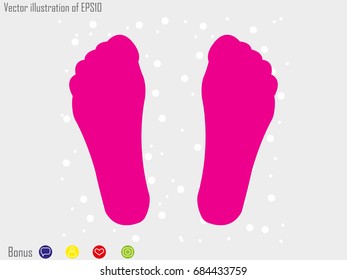 foot, icon, vector illustration eps10