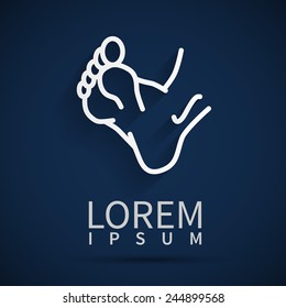 foot icon vector leg symbol human art illustration