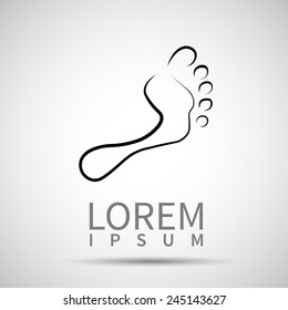 foot icon vector leg symbol human art illustration
