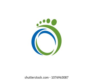Foot Icon Vector Logo Template Illustration Design