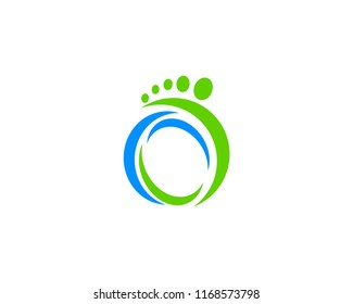 Foot Icon Vector Logo Template Illustration Design