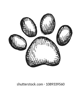 foot icon vector sketch. hand drawing.