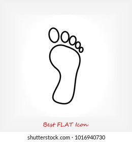 foot icon vector , stock vector illustration flat design style