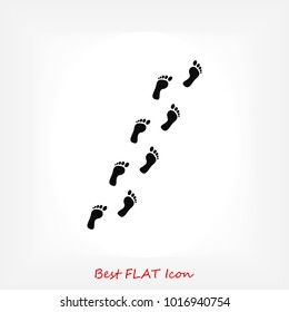 foot icon vector , stock vector illustration flat design style