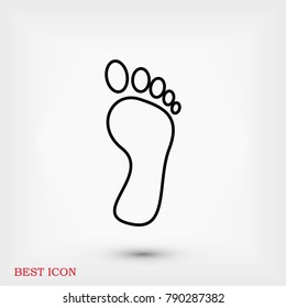 foot icon vector , stock vector illustration flat design style