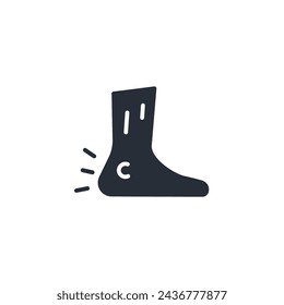 foot icon. vector.Editable stroke.linear style sign for use web design,logo.Symbol illustration.