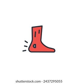 foot icon. vector.Editable stroke.linear style sign for use web design,logo.Symbol illustration.
